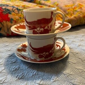 Vintage 80s Neiman-Marcus Tea Cups and Saucers set